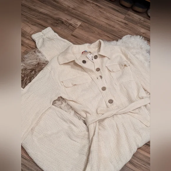 FP Beach Cream Jumpsuit NWT - Picture 1 of 5